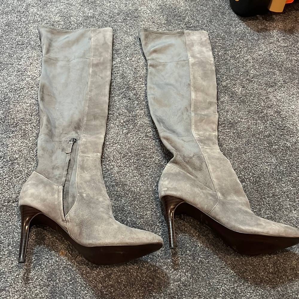 Coke Haan grey knee high boots